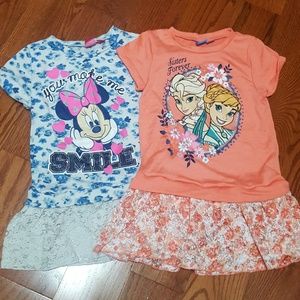 Set of Two Girls Disney Shirts